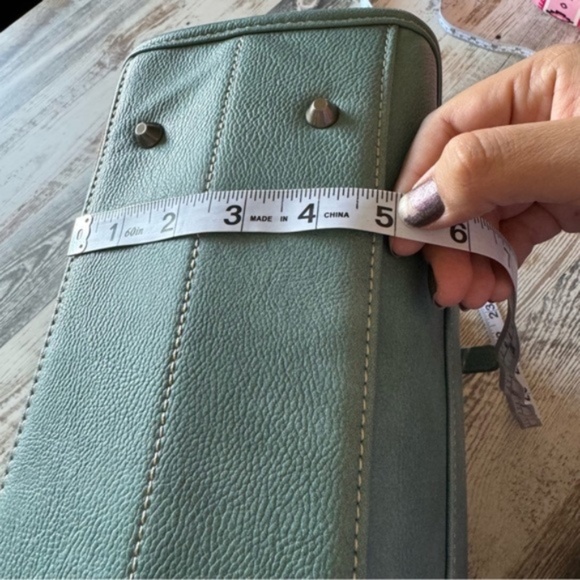 WRANGLER leather aztec concealed carry turquoise tote bag NWT - Picture 5 of 16